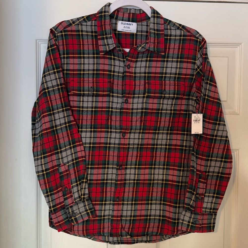 NWT Old Navy Boy’s Flannel Shirt XL (14-16)